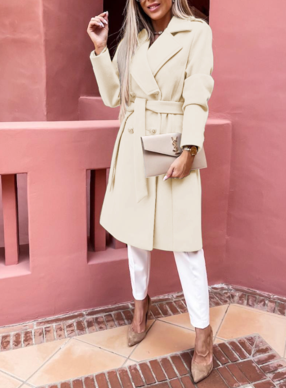 Manteau élégant pour femme avec ceinture Moderne
