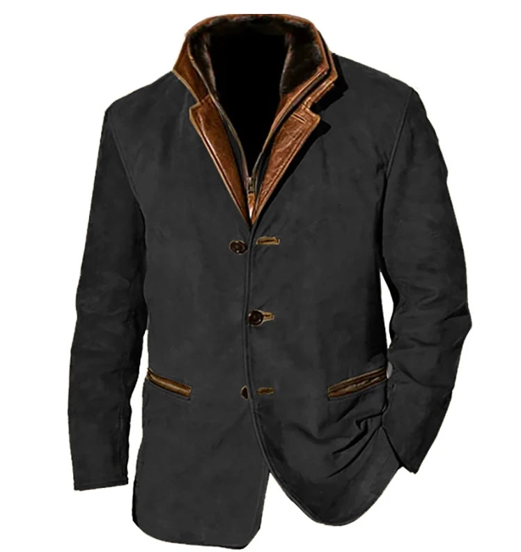 Blazer stylé avec boutons et col montant
