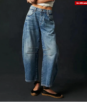 Jean femme confortable coupe ample confort