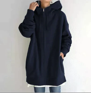 Sweat à capuche zippé pour femme style moderne