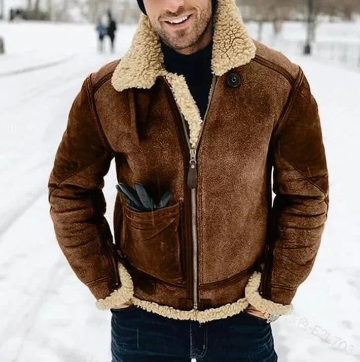 Veste homme robuste élégante aspect cuir
