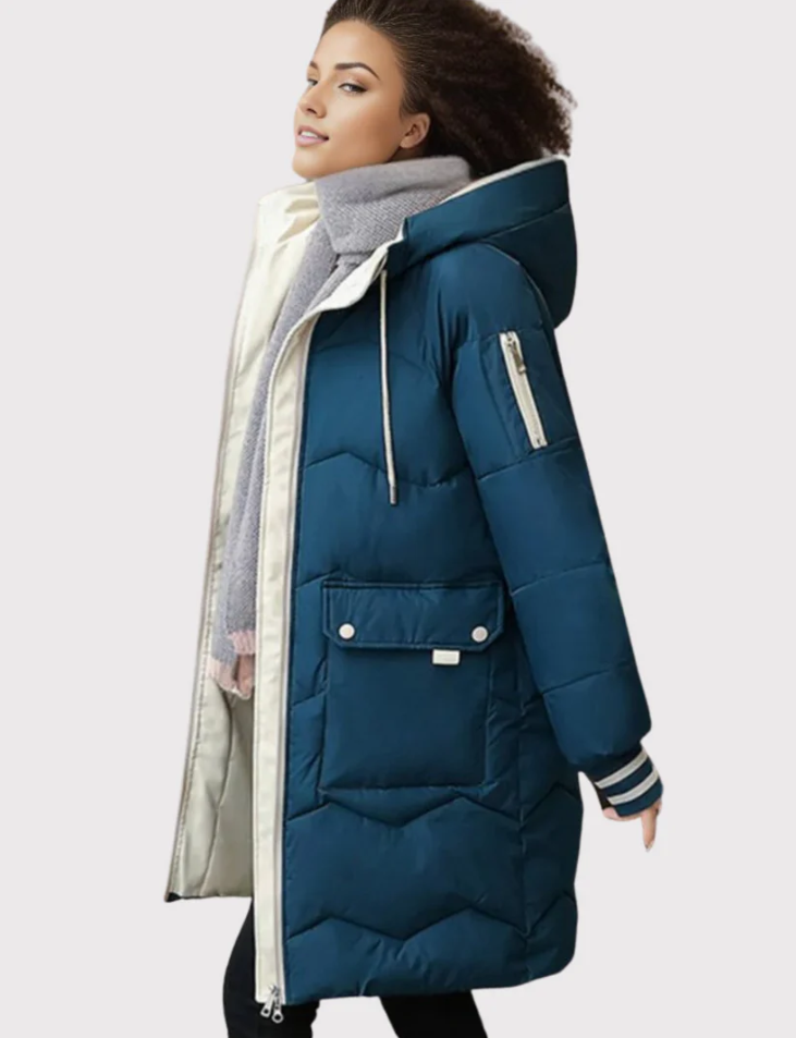 Parka d'hiver doublé chaud pour femme