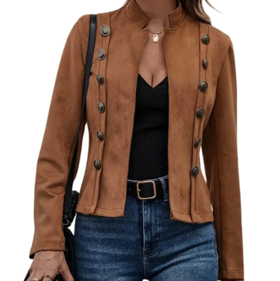 Manteau pour femme élégant, double boutonnage, moderne