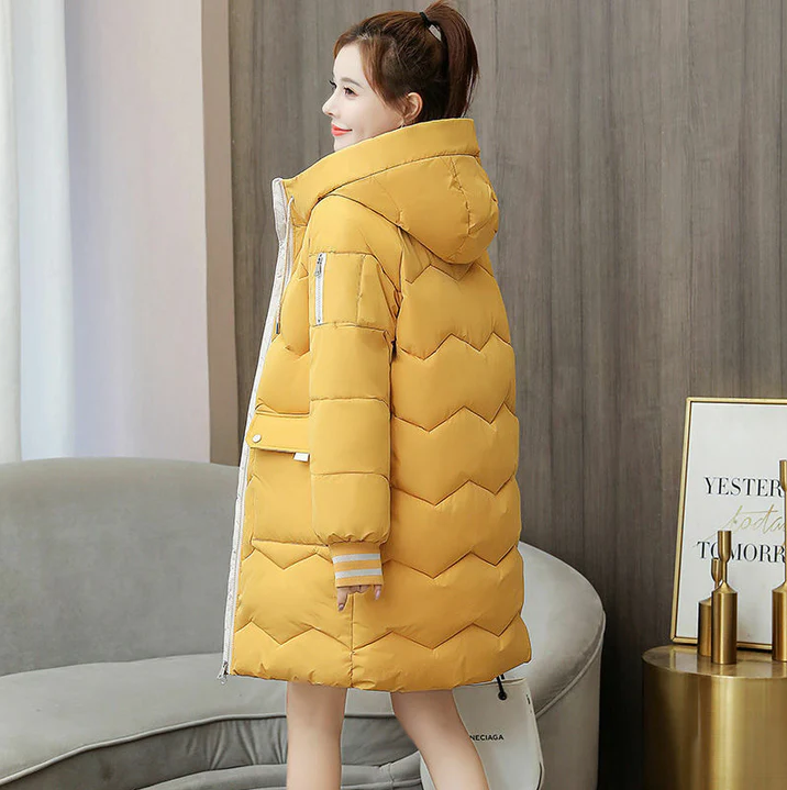 Veste d'hiver coupe-vent à capuche chaude pour femme