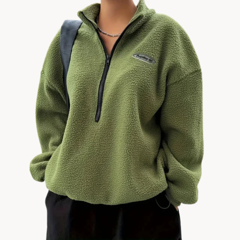 Pull moderne pour femmes avec fermeture éclair