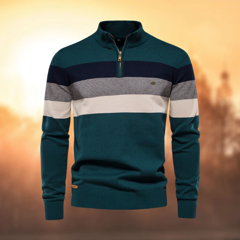 Pull-over rayé de qualité supérieure pour homme