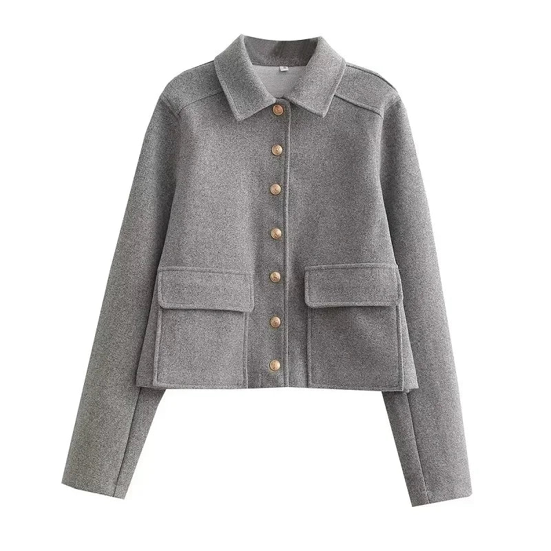 Veste courte femme Smart Casual Moderne Boutons