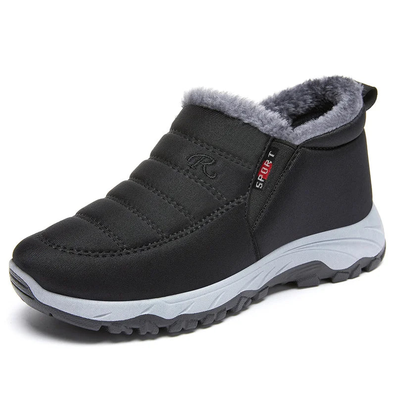 Bottes d'hiver matelassées imperméables pour femme, hauteur cheville