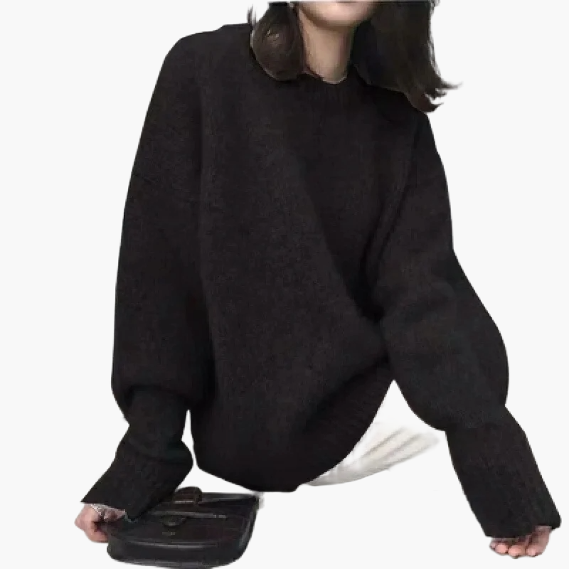 Pull oversize rétro tendance automne hiver