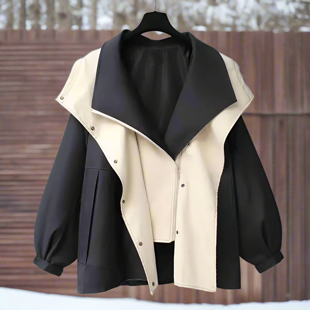 Veste en coton confortable drapée de façon décontractée