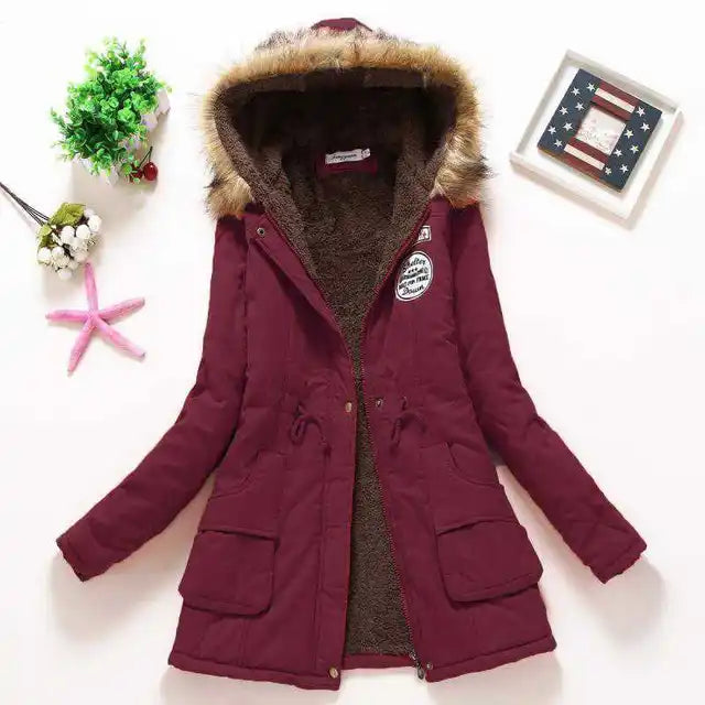 Doudoune femme chaude à capuche