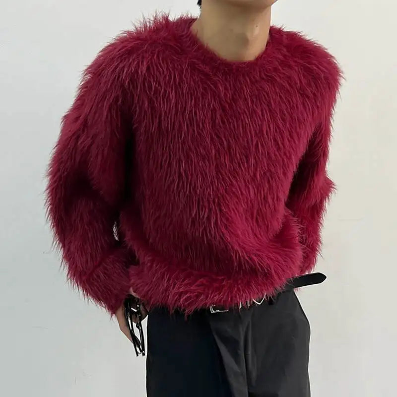 Pull luxueux uni à manches longues pour femme