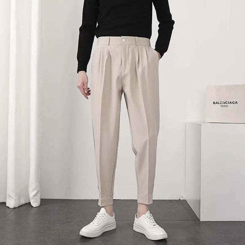 Pantalon confortable pour homme Taille élastique Coupe ample