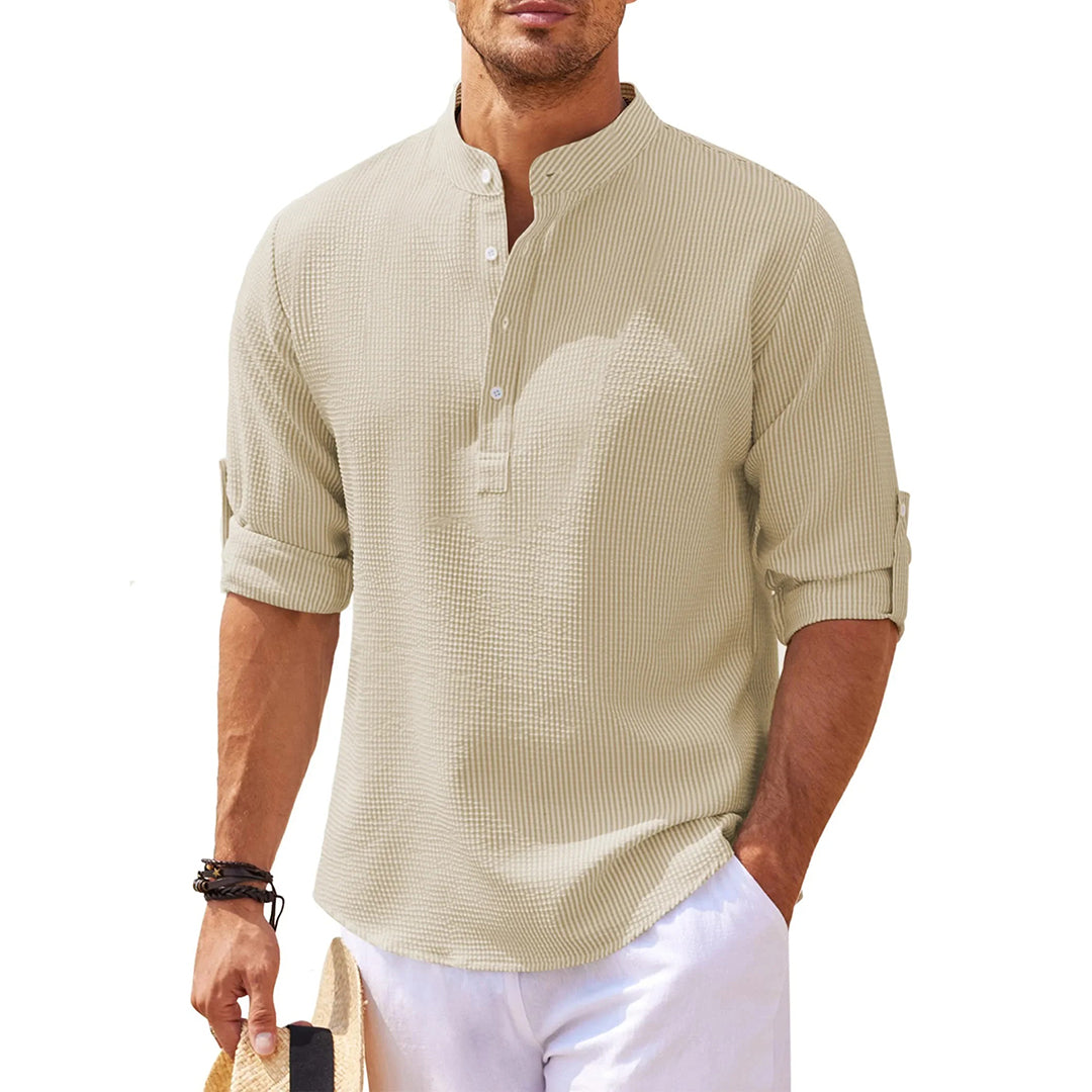Chemise d'été légère à manches longues pour hommes