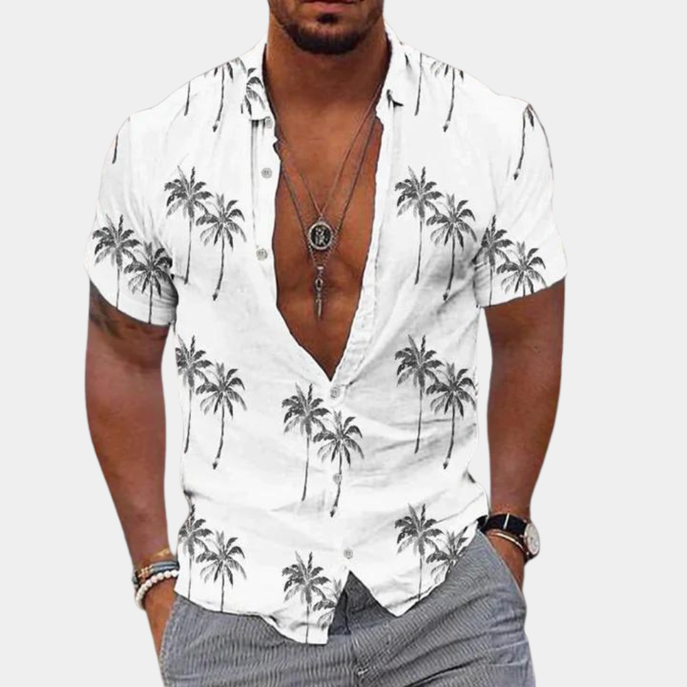Chemise hawaïenne homme à manches courtes d'été