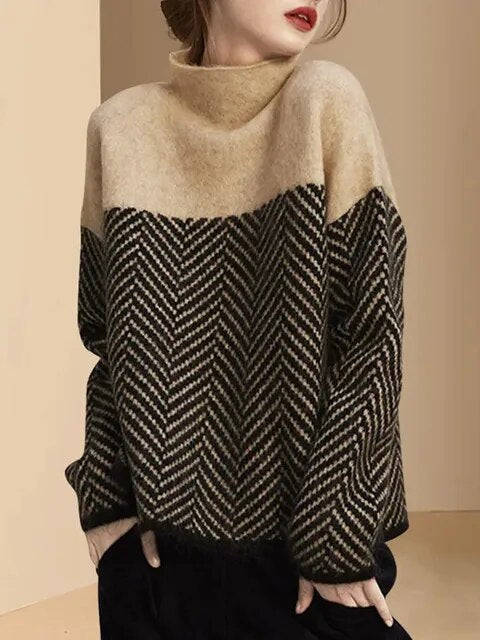 Pull doux femme col médium