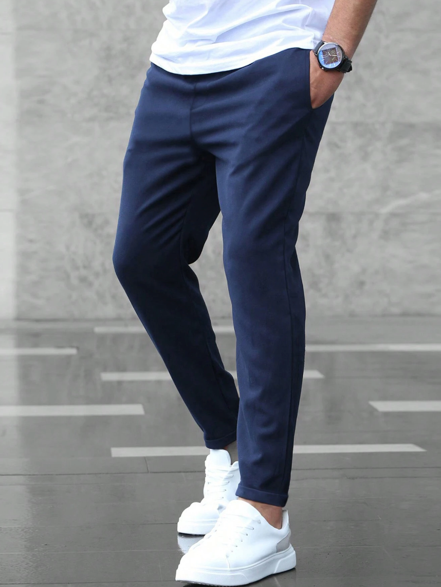 Pantalons de jogging chino skinny extensibles pour homme