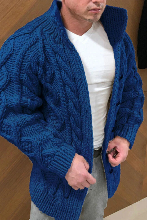 Cardigan tressé en grosse maille pour homme