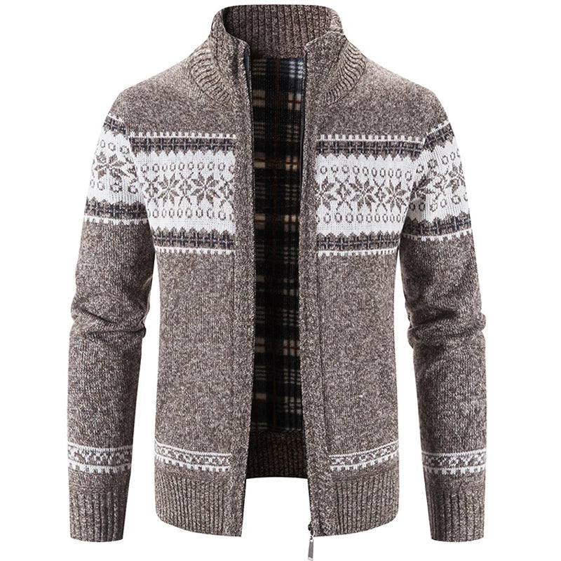 Gilet en tricot chaud zippé pour homme