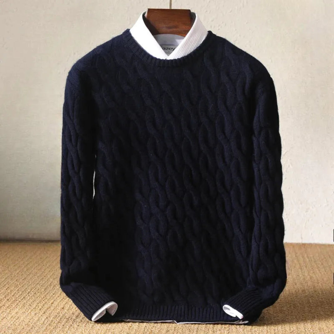 Robe pour homme, motif moderne en tricot torsadé
