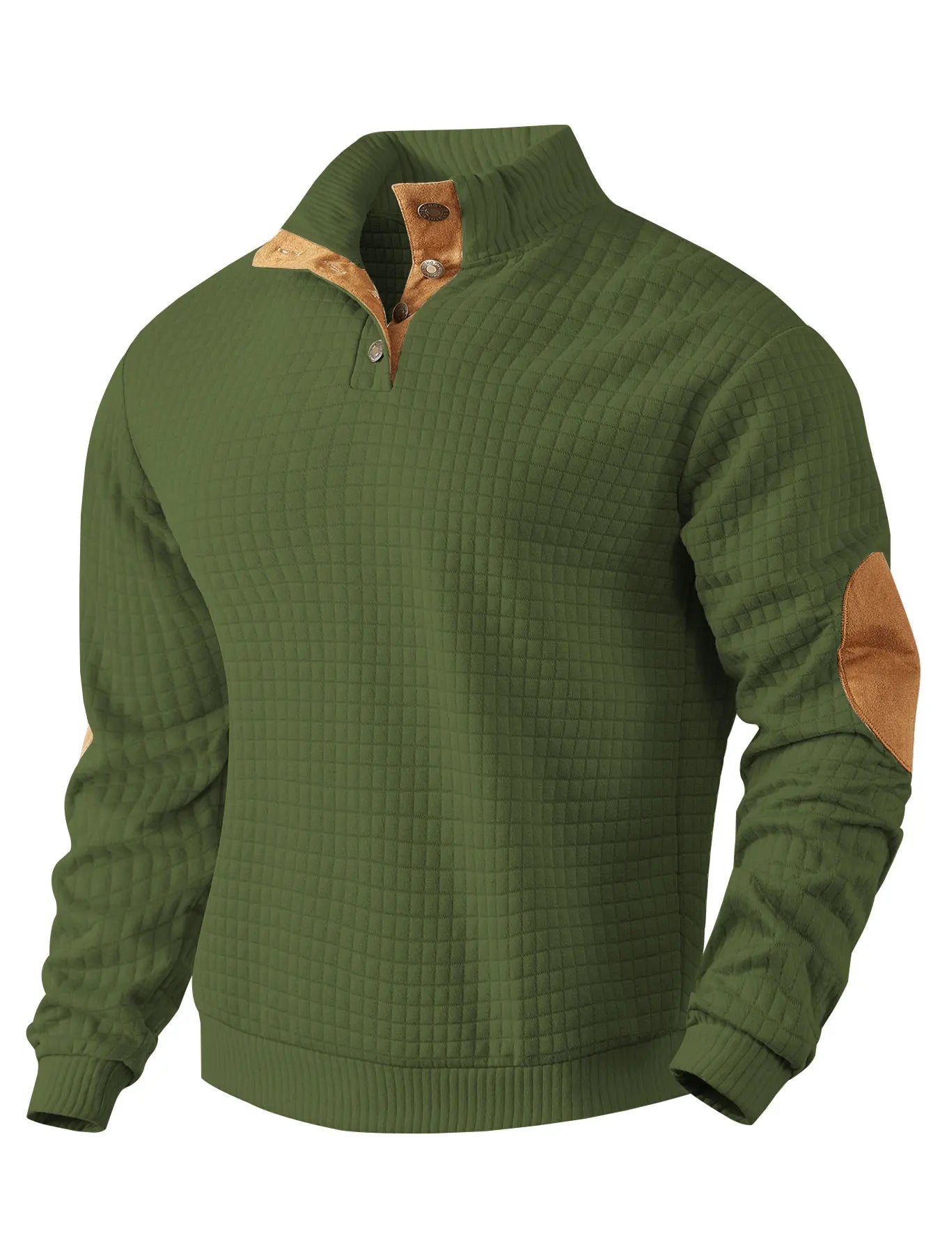 Pull gaufré homme chaud coudières