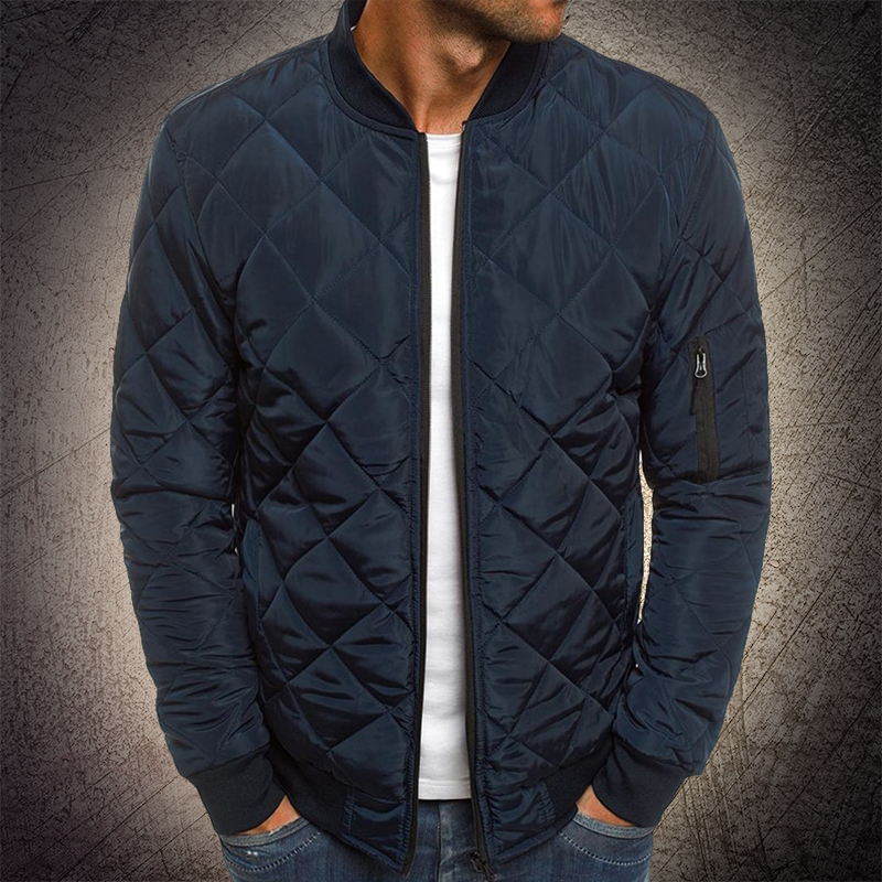Blouson bomber homme matelassé façon losanges
