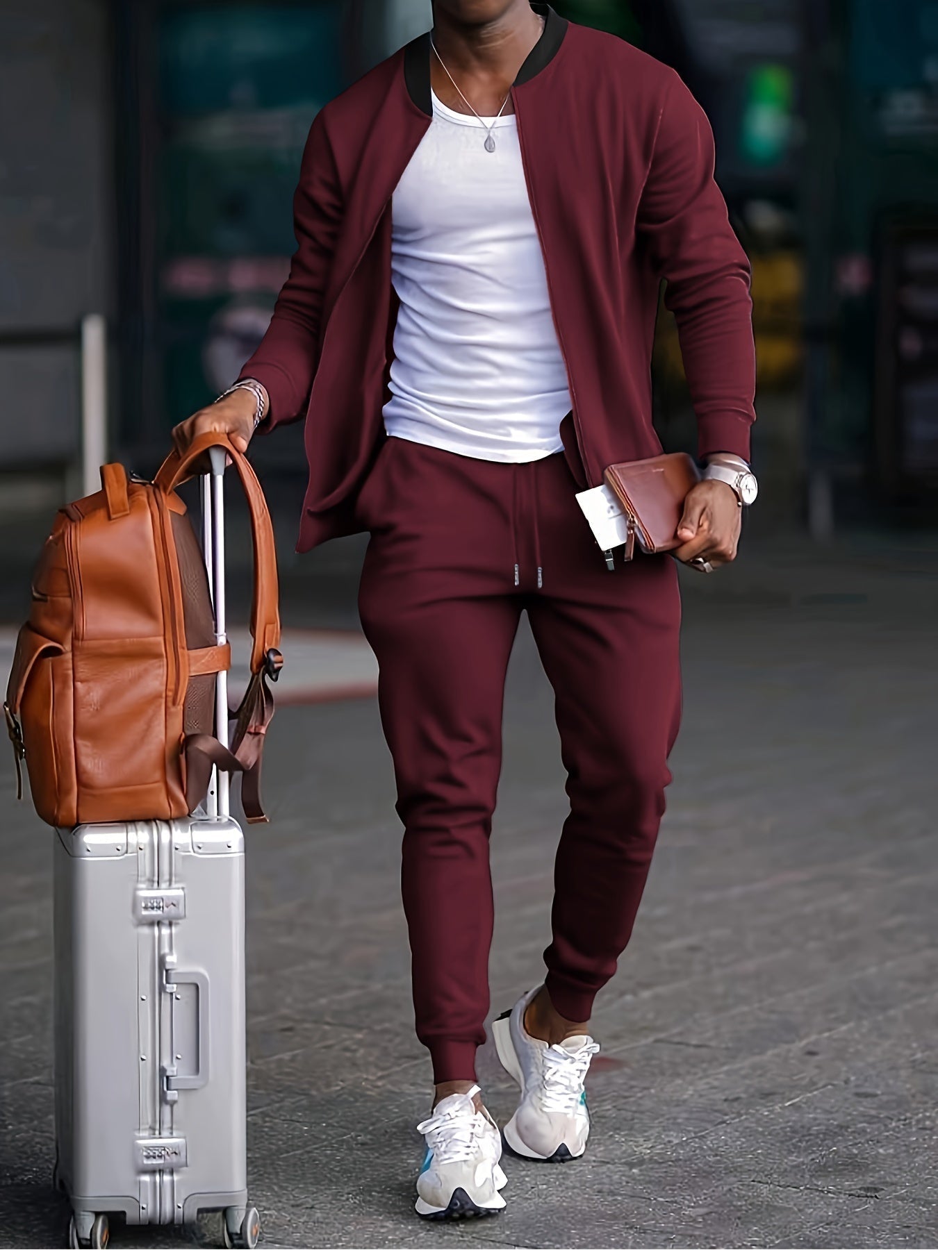 Survêtement Homme Deux Pièces Ensemble de Jogging