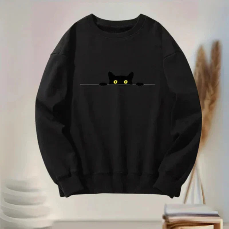 Sweat-shirt Femme Chats Noirs Tendance