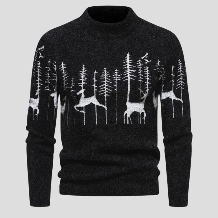 Pull de Noël homme festif rouge