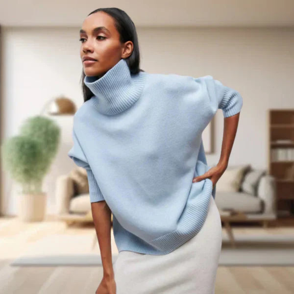 Élégant pull à col roulé pour femme