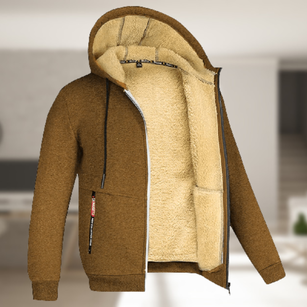 Robe d'hiver chaude avec col en polaire