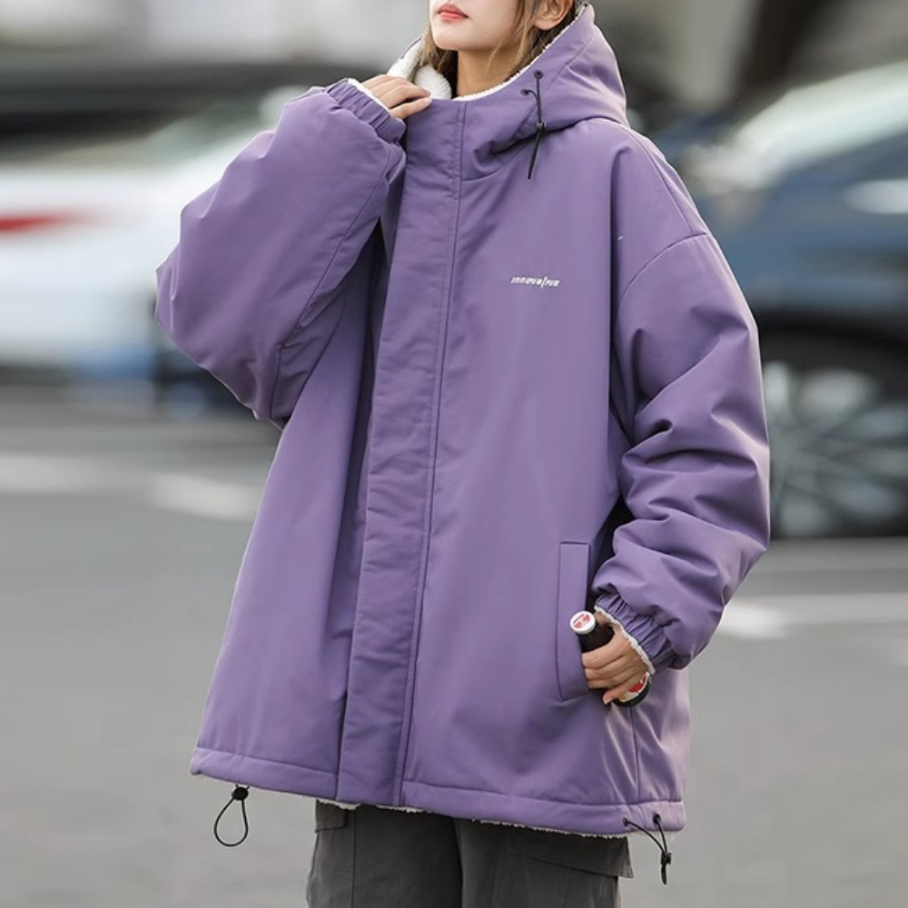 Doudoune femme chaude réversible