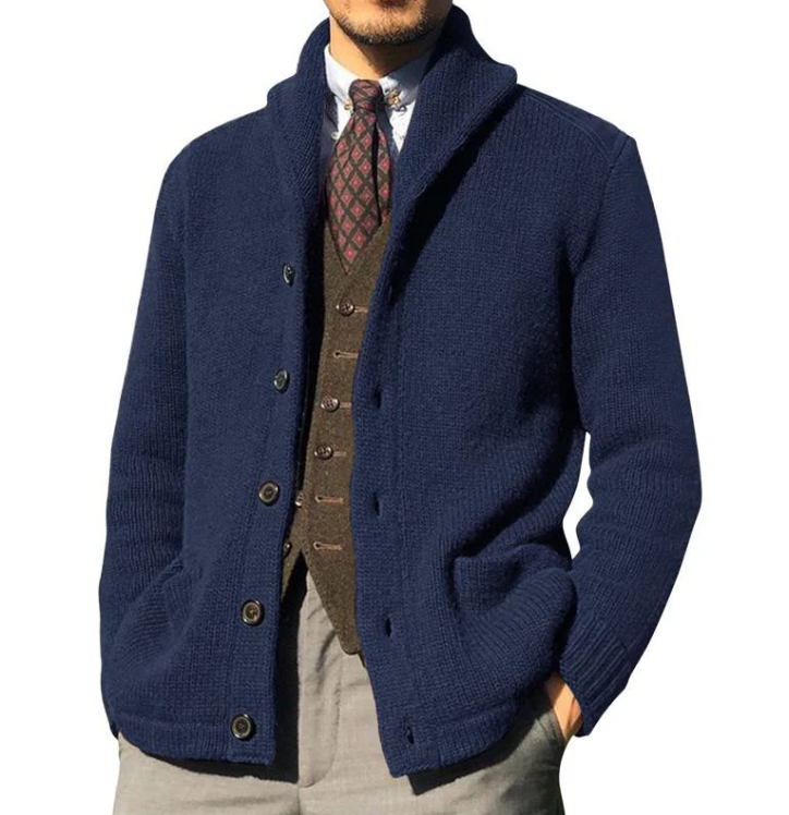 Veste élégante pour homme, tricotée classique