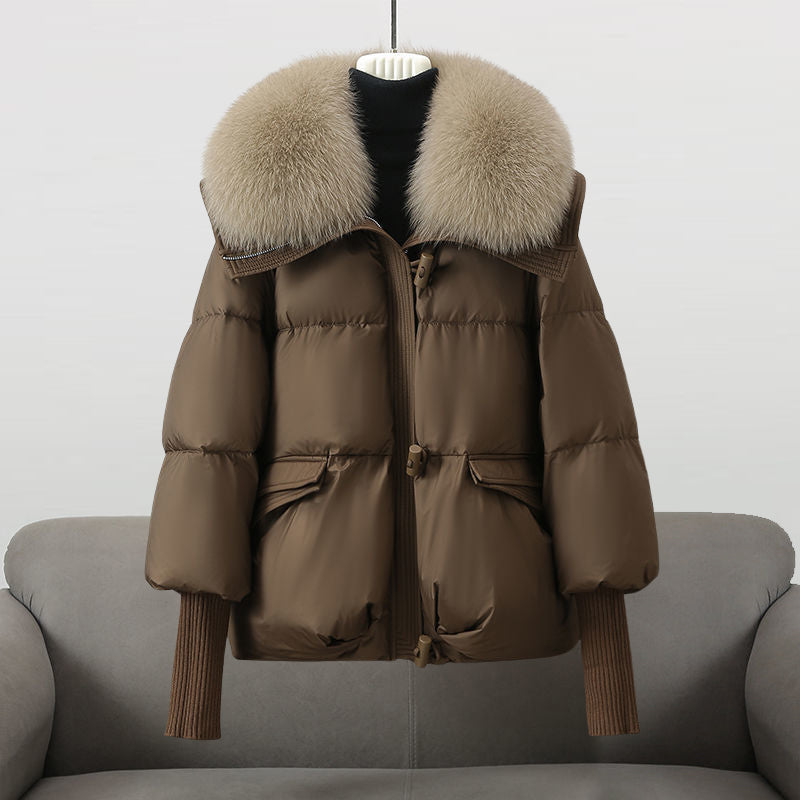 Robe d'hiver chaude | Doudoune moderne avec fermeture éclair