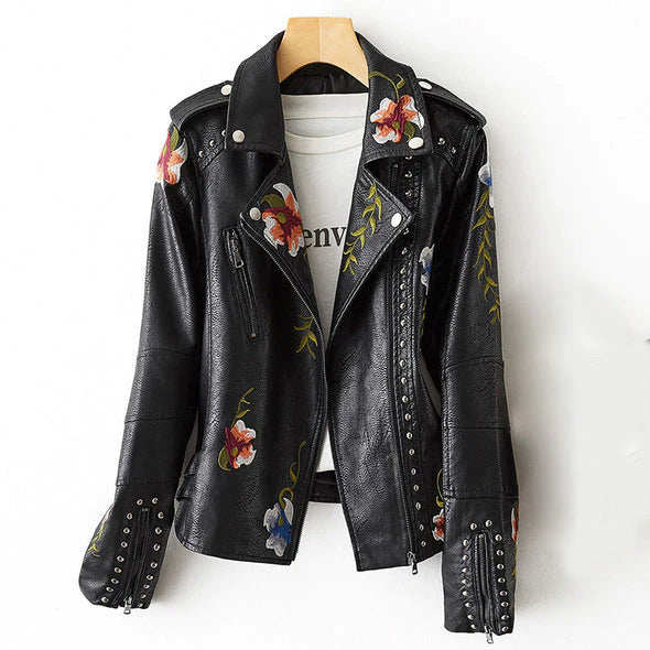 Veste rétro fleurie femme