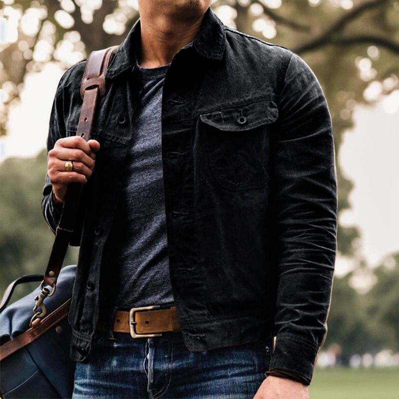 Veste d'hiver homme aspect vintage avec membrane respirante