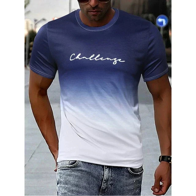 T-shirt rétro pour homme design dégradé de couleurs