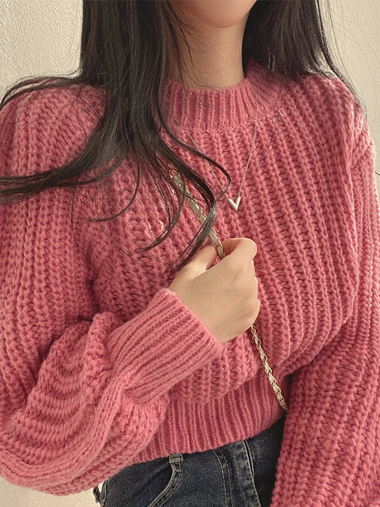 Pull femme coupe lanterne élégant
