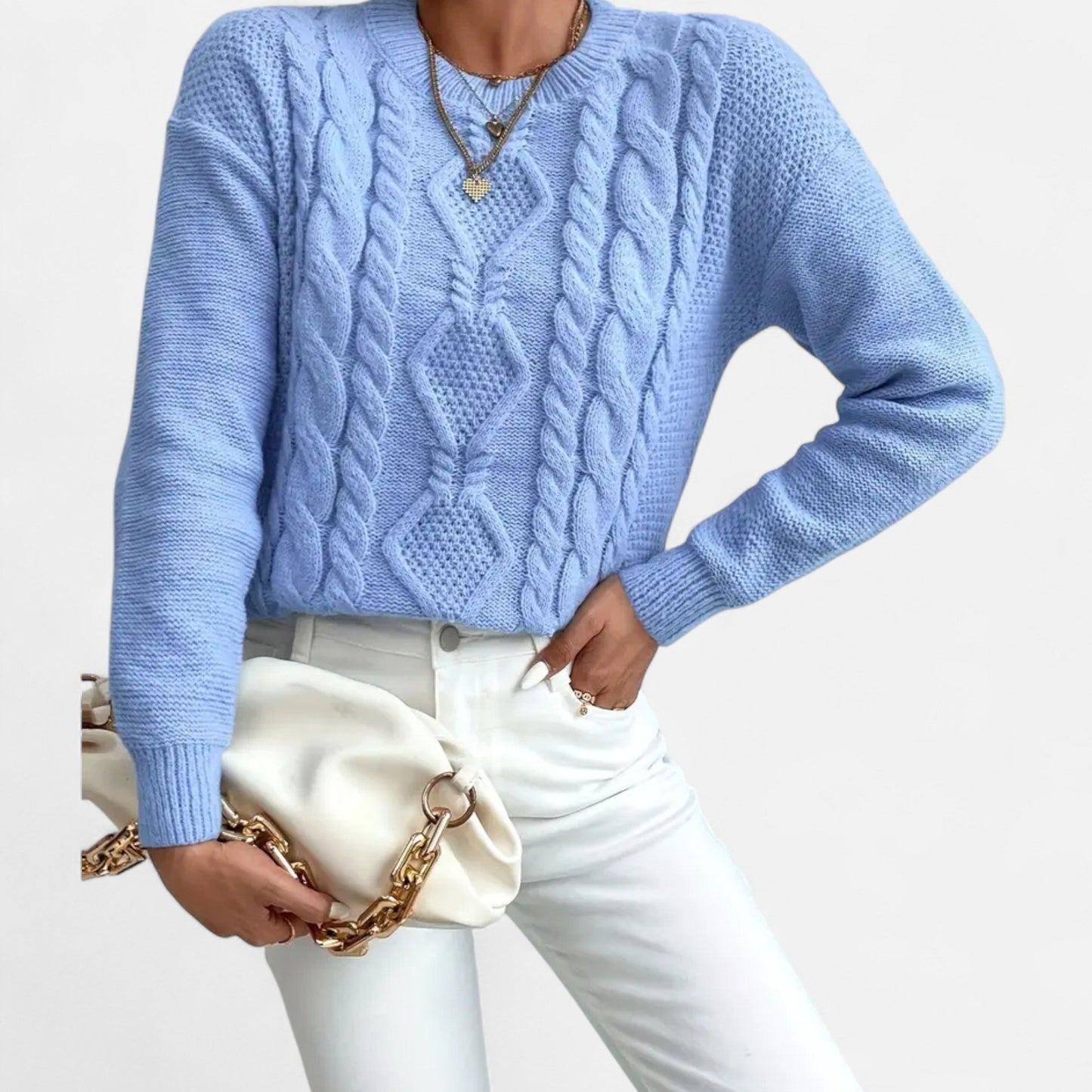 Pull en grosse maille confortable pour femme