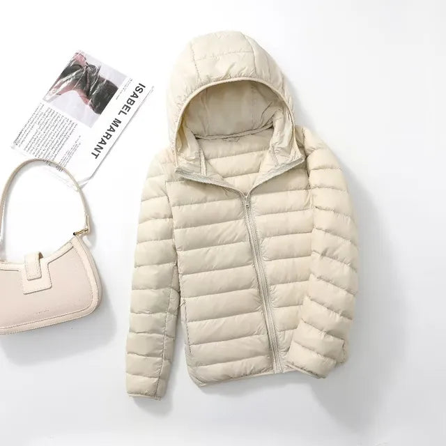 Doudoune légère femme à capuche