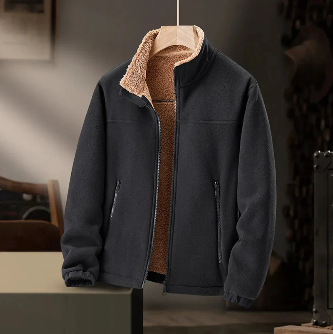 Veste polaire douce avec doublure sherpa