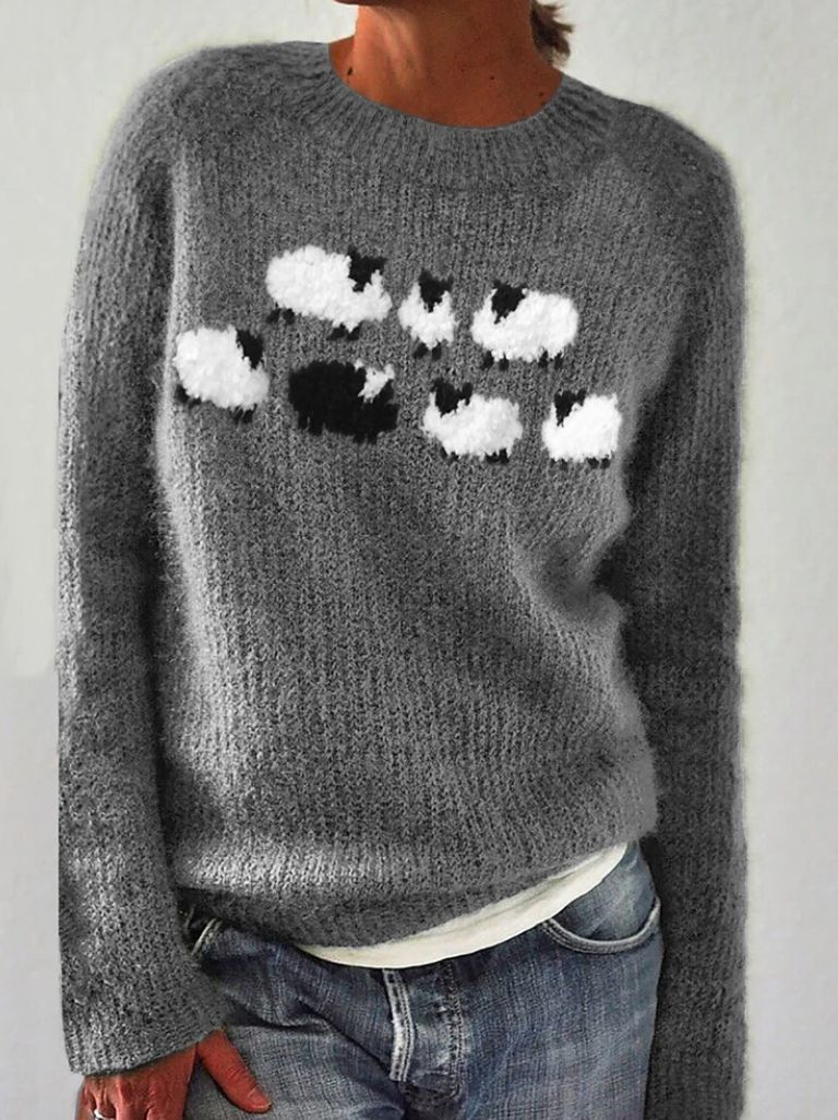 Pull tendance manches longues avec imprimé élégant