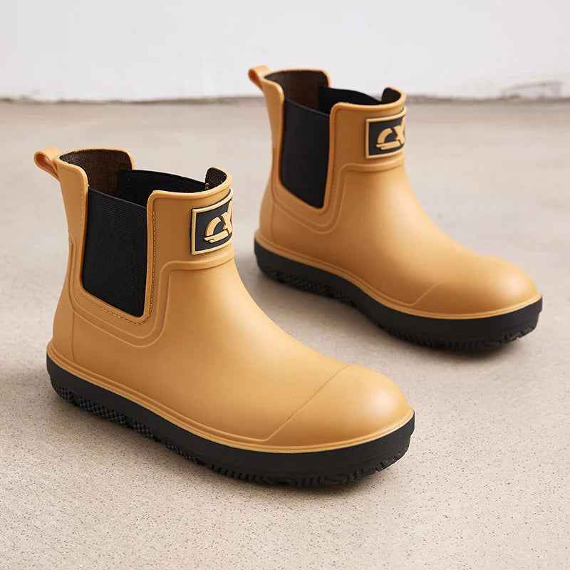 Bottes de pluie imperméables pour femmes, élégantes, mi-mollet