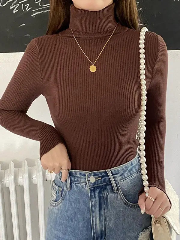 Pull Femme Col Roulé Doux