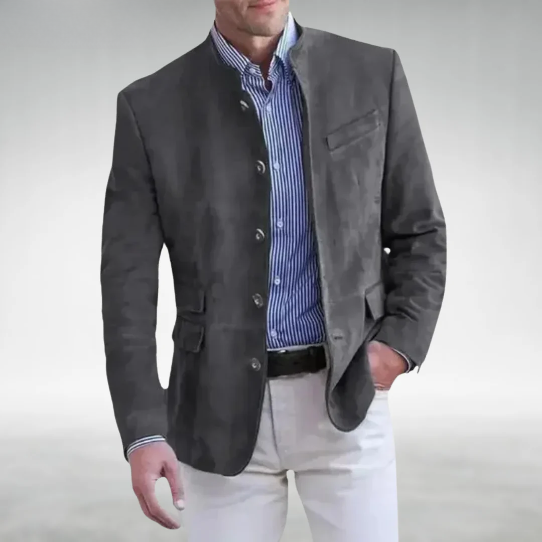 Blazer stylé en daim pour homme