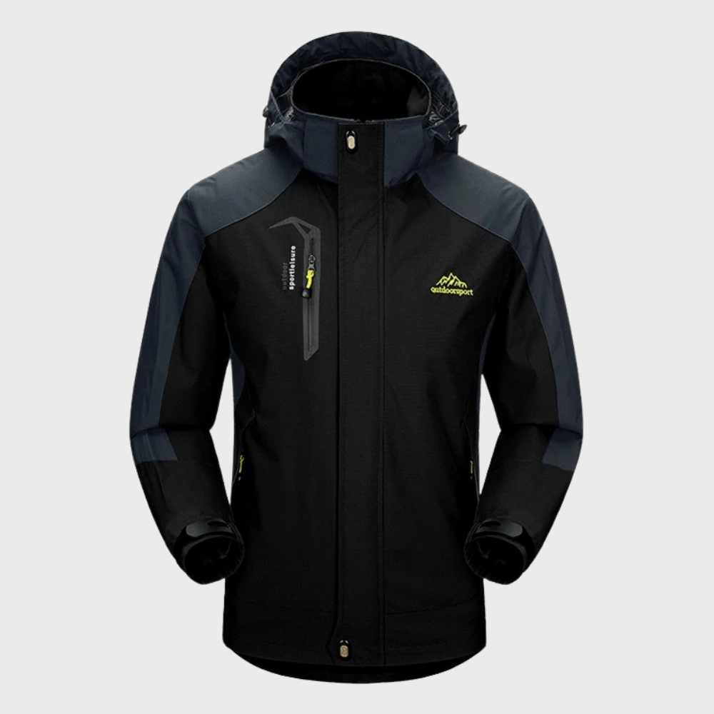 Veste d'extérieur imperméable à capuche pour homme