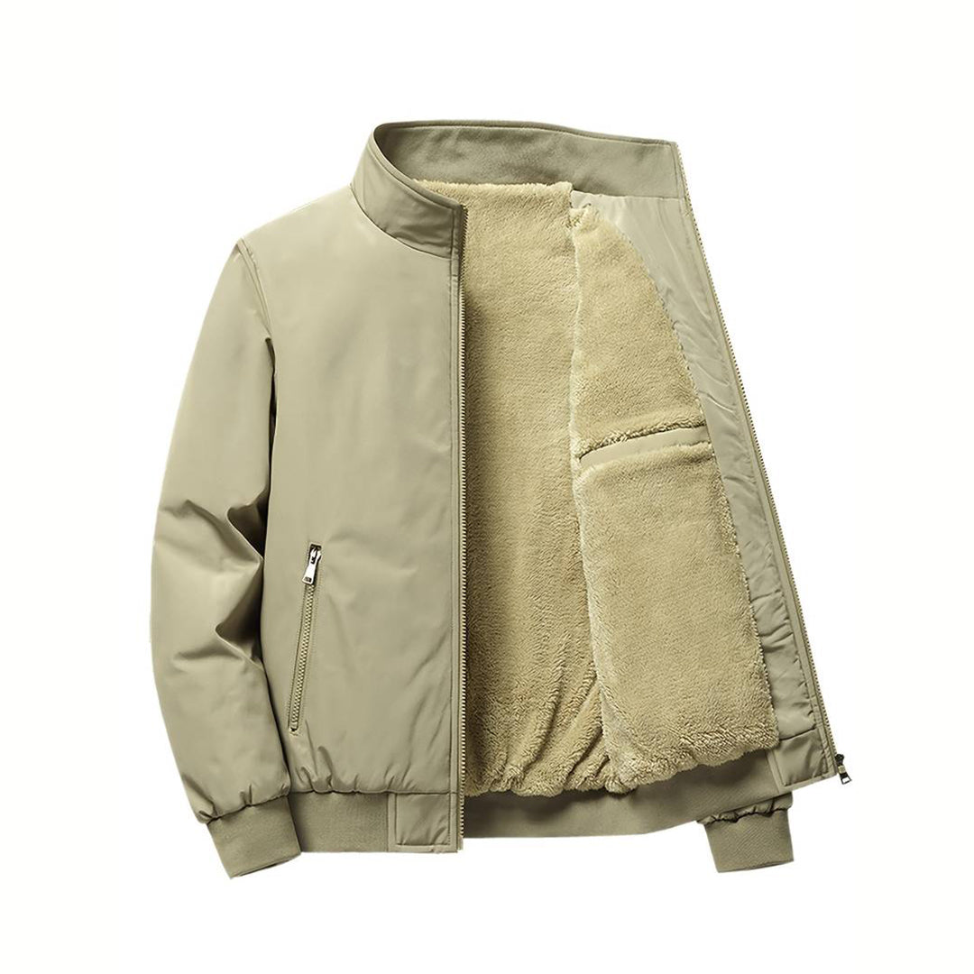 Blouson d'hiver homme doublé polaire style bombardier