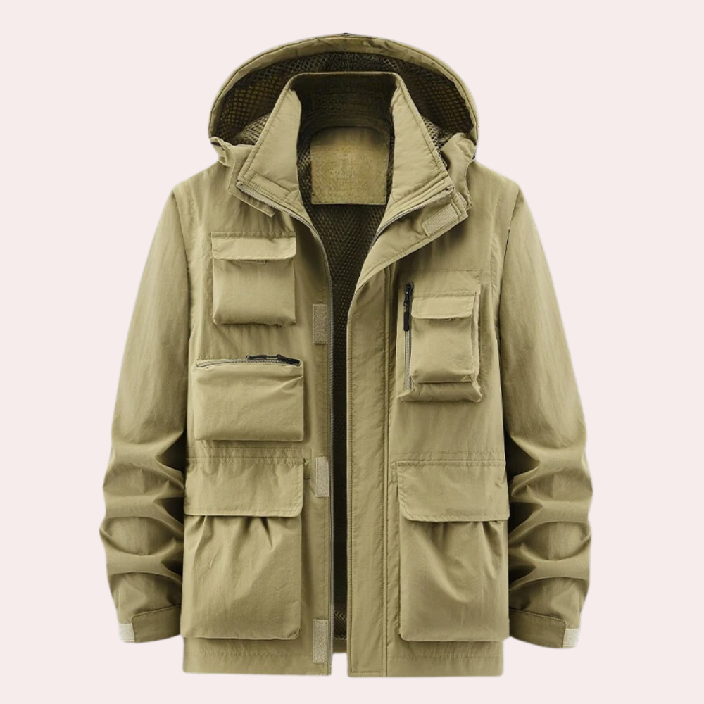Parka imperméable homme coupe droite