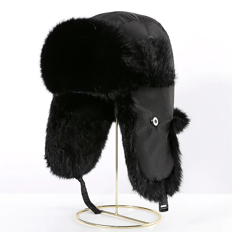Bonnet homme chaud avec protection pour les oreilles