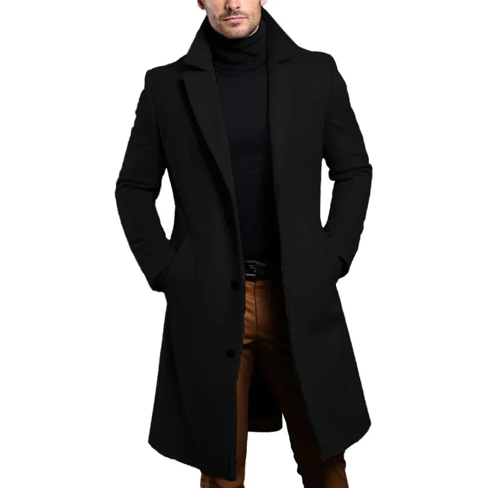Trench-coat en laine élégant pour homme - Hiver
